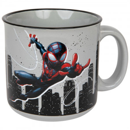Spider-Man Miles Morales Swinging In New York 20 Ounce Camper Mug